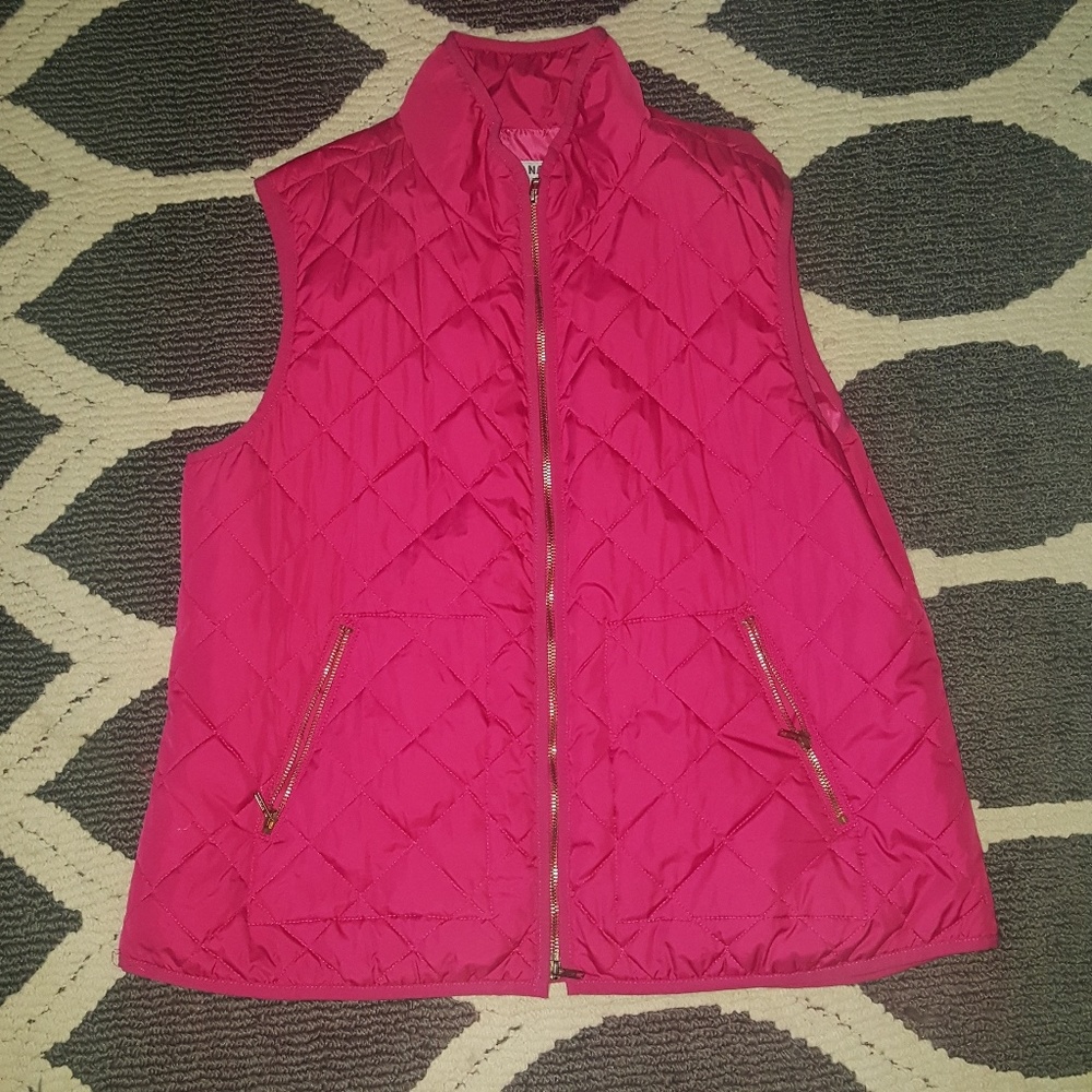 Hot pink Old Navy bubble vest